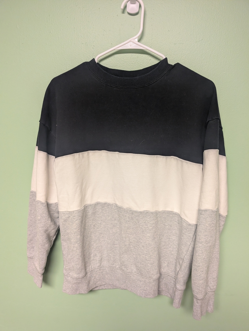 Original Use Men's Colorblock Crewneck - Black, White, Gray
